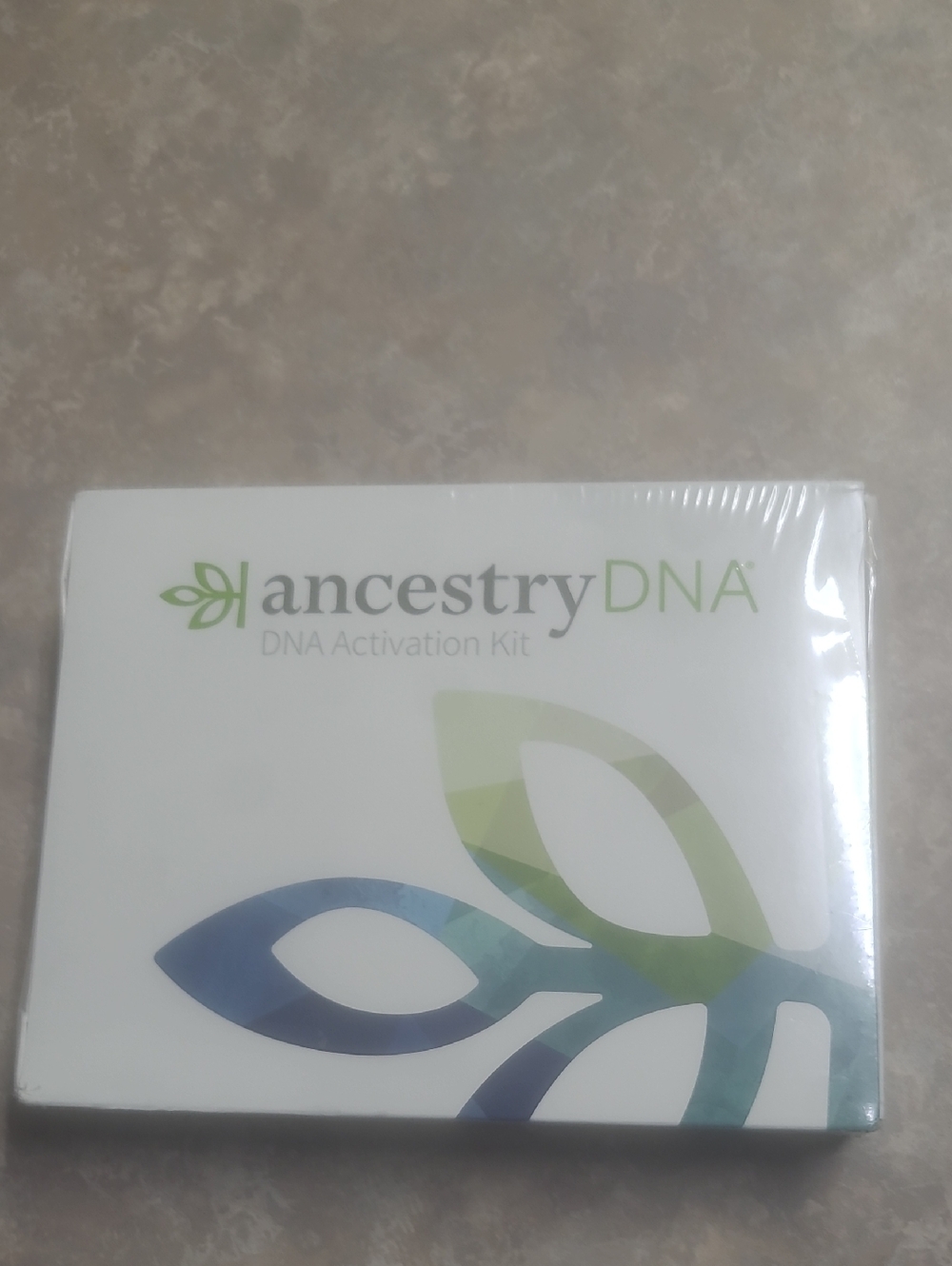 AncestryDNA Activation Kit - White with Green & Blue Leaf Design. BOX IS SEALED!